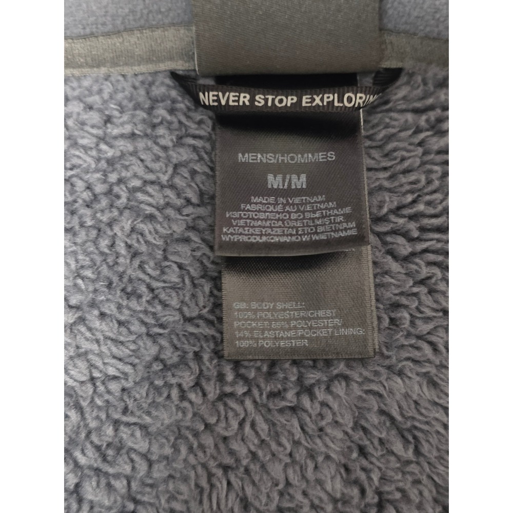 The North Face Mens Gray Fleece Jacket Full Zip Outdoor‎ Coat M/M Medium (K) - Picture 5 of 7